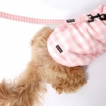 Frank Barker by Splosh Velvet Lined Pink Gingham Checks Dog Coat | Three Sizes